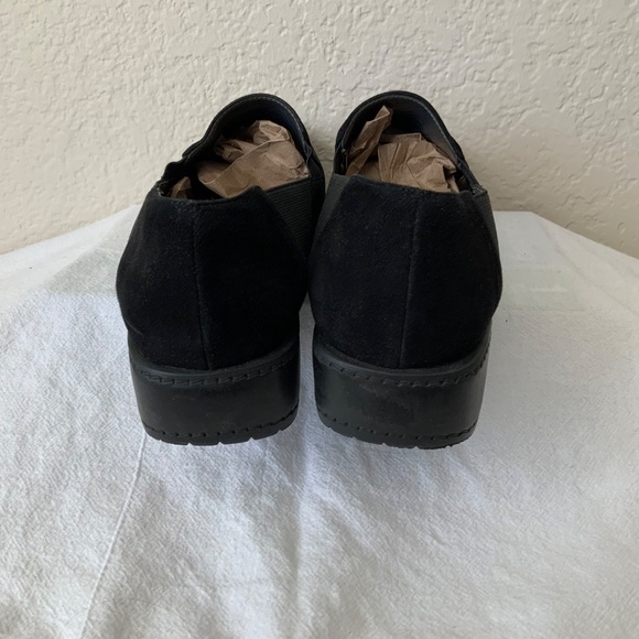 Stuart Weitzman Leather Shoes Suede Wedge Black Size 8.5 - Picture 8 of 13